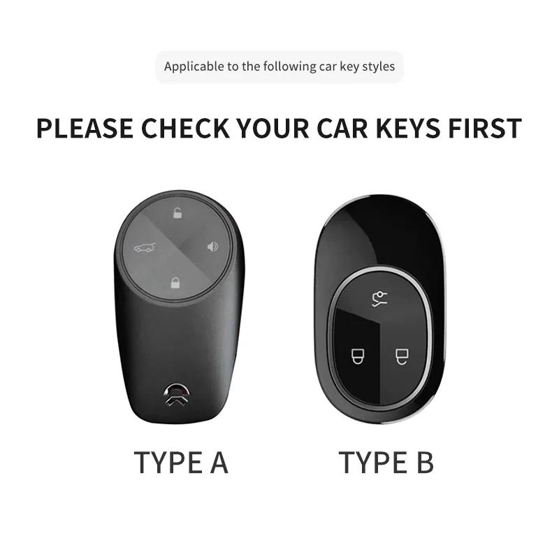 Car Key Case Cover Shell Fob for For Wei Lai NIO ES6 ES7 ES8 ET5 ET7 ET9 EC6 EC7 ET5T EVE EP9 2018-2026 PU Car Key Protector Bag