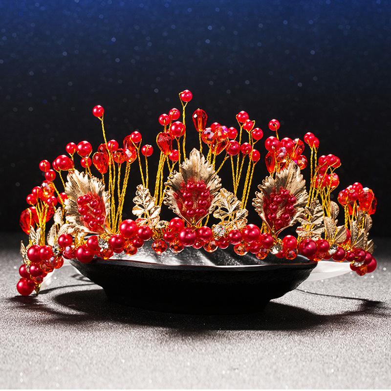 

Европейская корона для невесты, аксессуары для волос в стиле барокко, жемчуг и стразы, аксессуары для платья невесты, головной убор ручной работы для невесты