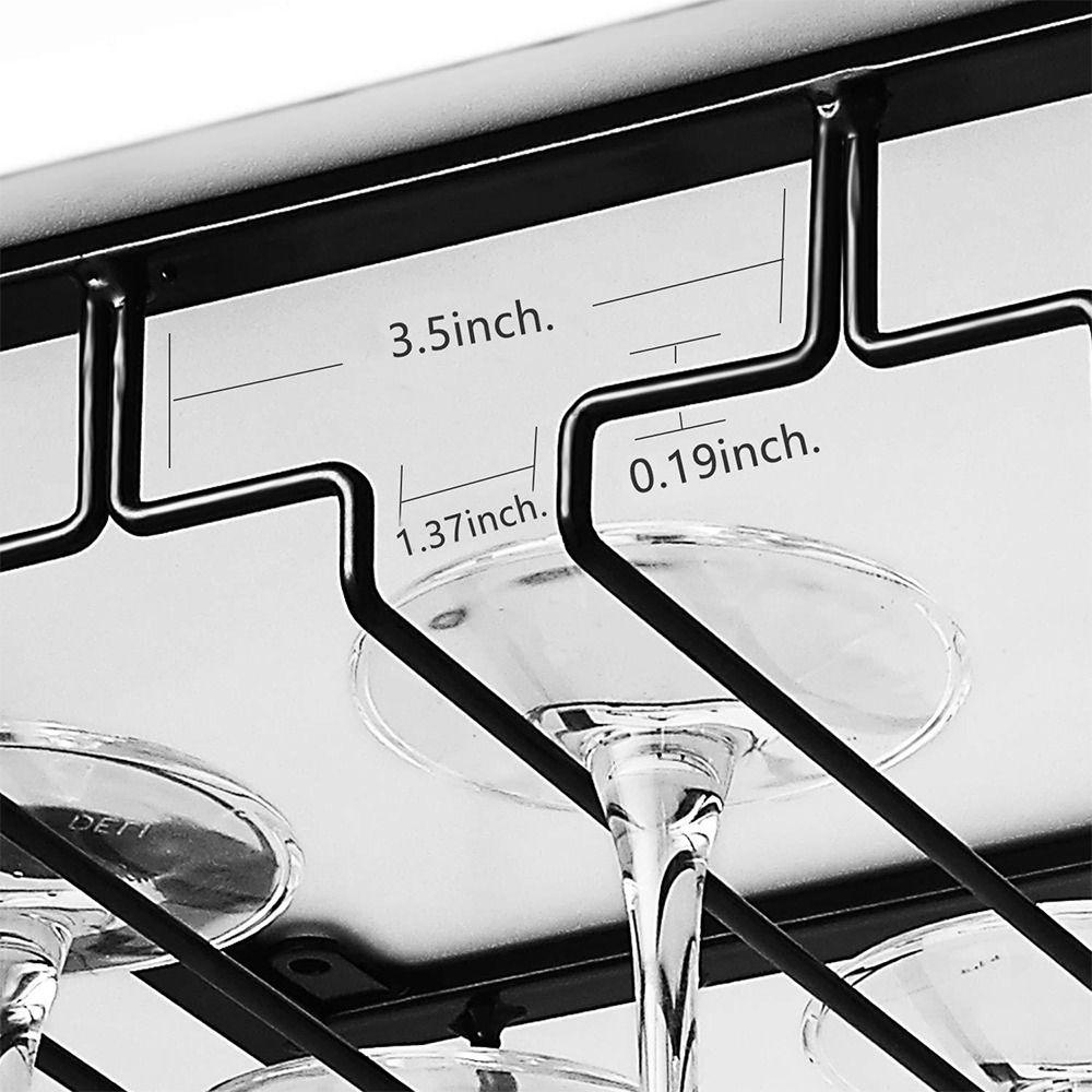 Hängender Wandbehang Wein-Glas-Halter Schwarzer Trauben-Tassenhalter Wein-Glas-Regal Eisenkunst Kelch-Aufbewahrungsregal Glas-Ausstellung