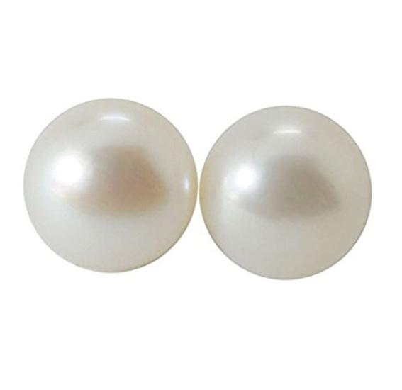 

Великі прісноводні перли гіпоалергенний титан справжні червневе весілля новий день з зручним чищенням зручним шнурком і в сережки Mani Mani, білий