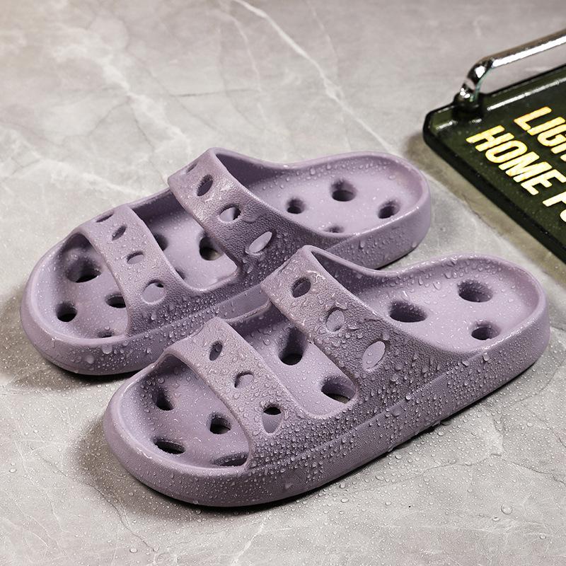 

Мужские и женские нескользящие полые банные тапочки на все сезоны 40-41 фиолетовый