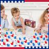 100/50Pcs Mini Resin Ducks 3 Colors Independence Day Patriotic Tiny Small Little Duck For Dollhouse Micro Garden Landscape Decor