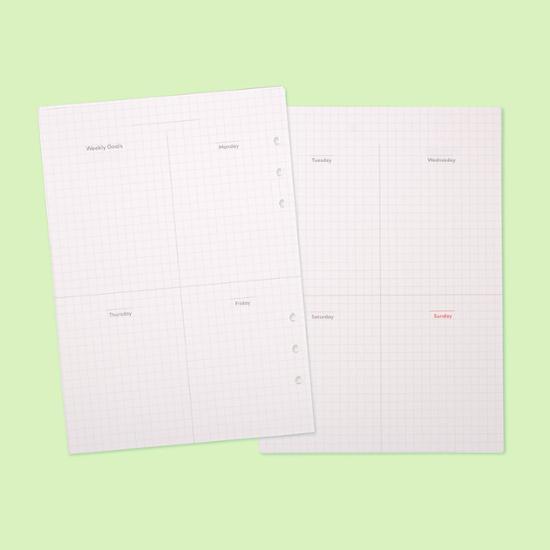 Luca Lab A5 Sechsloch-Nachfüll-Innenblatt Weekly Vol.2, ein beliebter Spruch in Korea