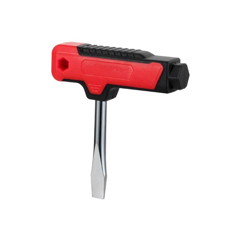 Camera Plate Screwdriver with Broad Tip and Grip Texture for Mount Hardware and Plate Screw Adjustment Work Tasks