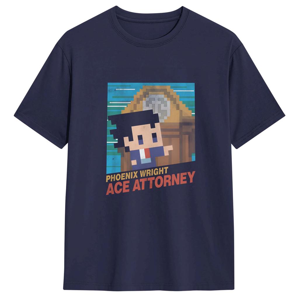 Ace Attorney Tshirt Summer Harajuku Tshirts Unisex Cotton O Neck Oversize Clothes Short Sleeve Awesome Tops