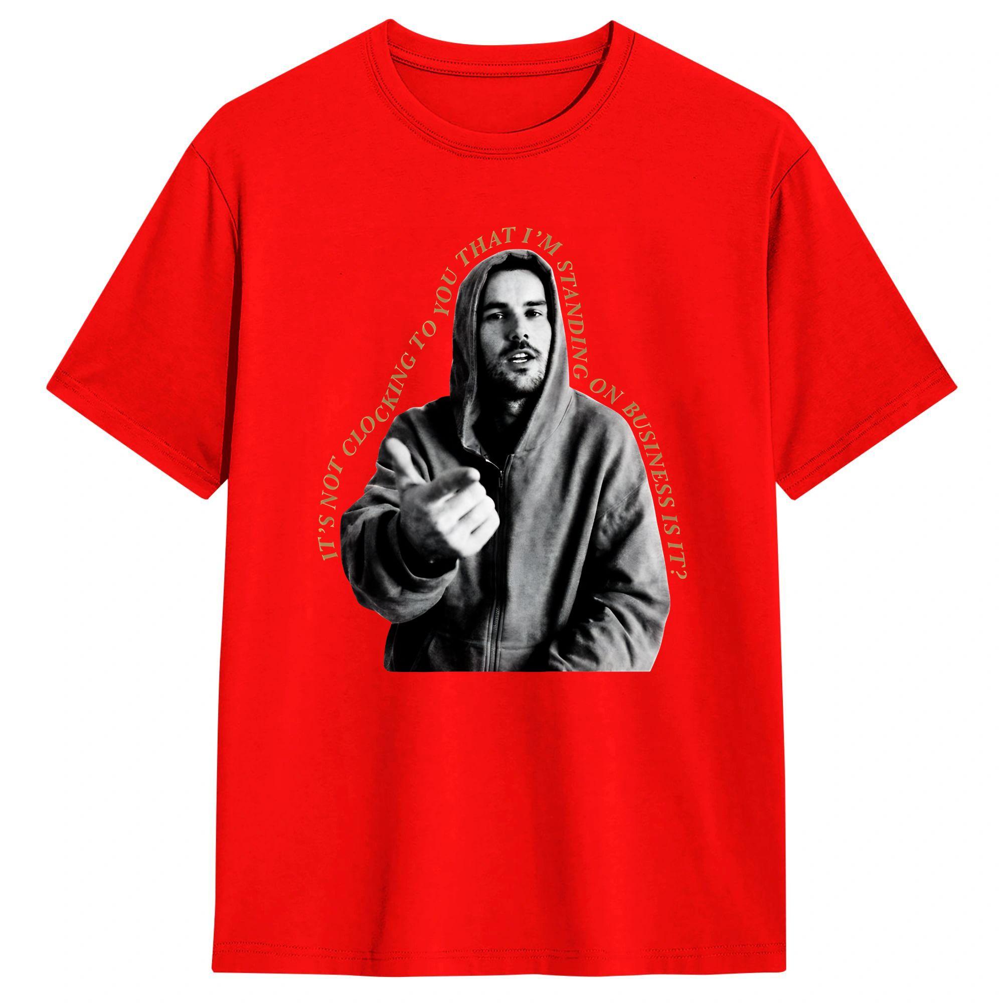 Unisexs JJustins BBiebers Not Clocking To You That Im Standing On Business T Shirts Cotton Tees Beach Y2K Short Sleeve T Shirt S