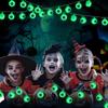 Decoratiuni de Halloween Snur de lumini globul ocular Dispozitiv de decor pentru acasă - Funcționează cu baterie cu 8 moduri Lumini verzi strălucitoare pentru petrecerea de Halloween