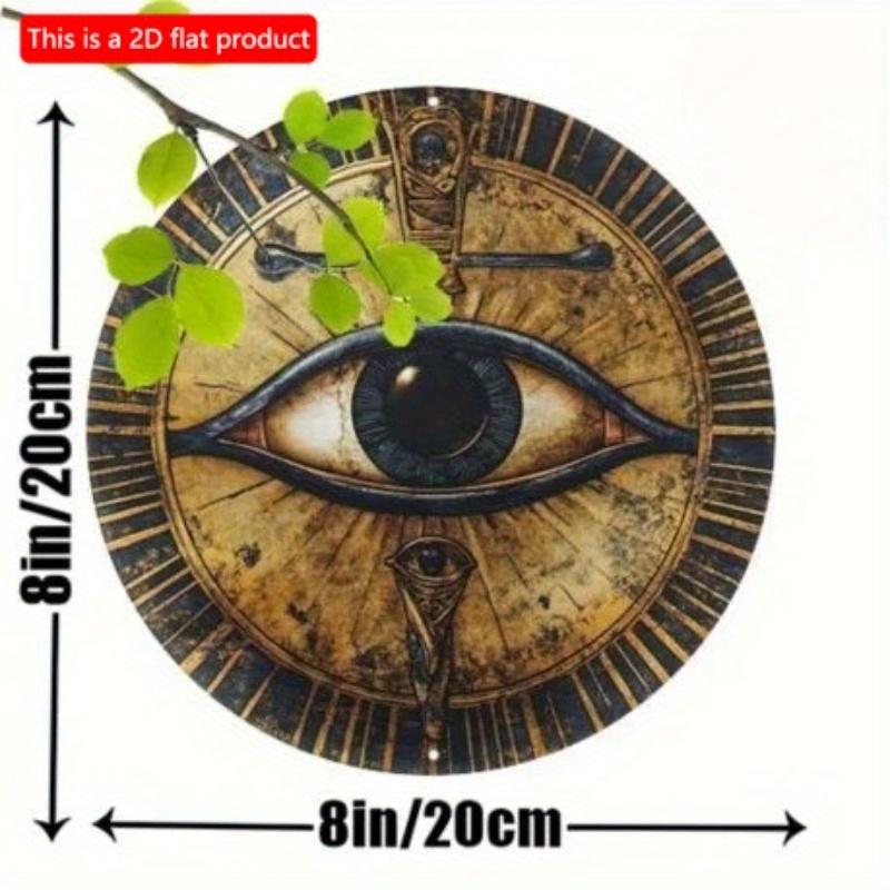 

2d плоский 20*20см Єгипетське Око Гора Дерев яне Настінне Мистецтво, Дерев яна Табличка для Дому, Офісного Декору, Вінтажна Табличка для Саду, Бару, Вечірки 20x20cm