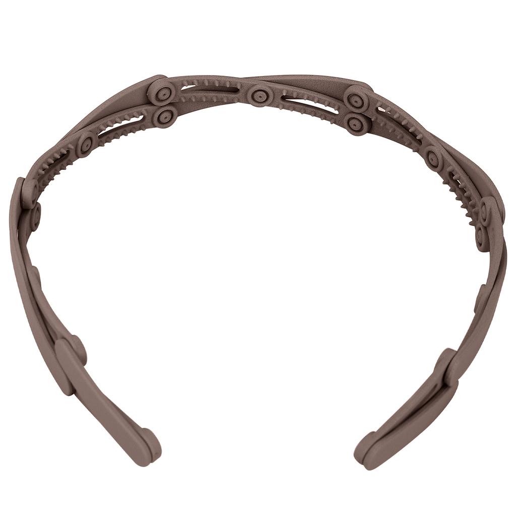 Compact Folding Headband Retractable Pocket Headband Hair Hoops Headpiece for GirlsCoffee Color