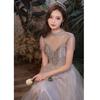 Evening dress women's 1011 summer banquet temperament vocal art test long celebrity host dignified atmospheric dress