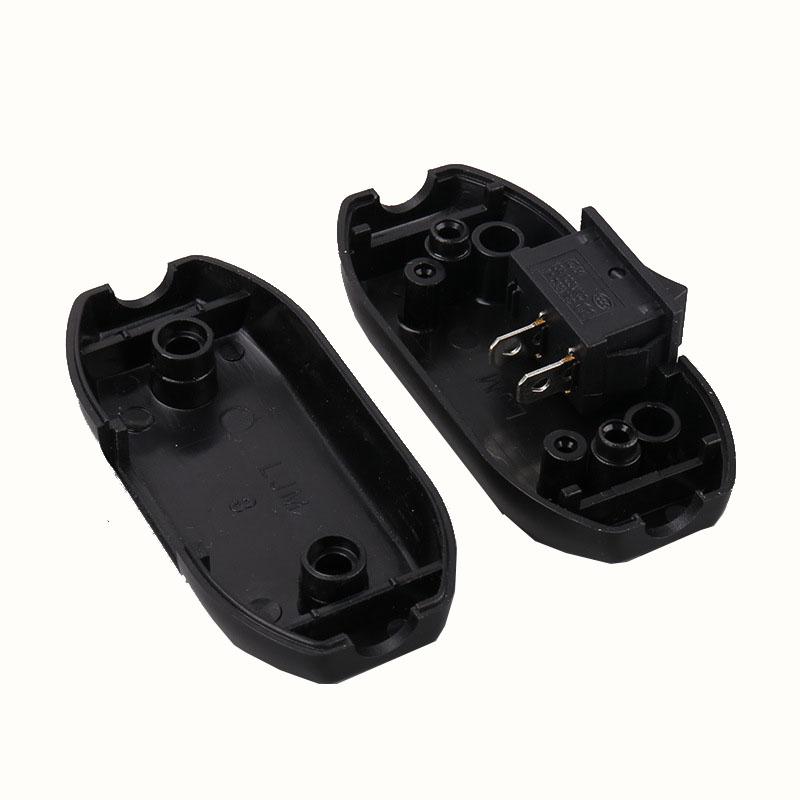 Black Online Rocker Switch On - Off Button AC250V 6A Bedside Table Lamp Midway Led Light Wire Electric Switch 2gang