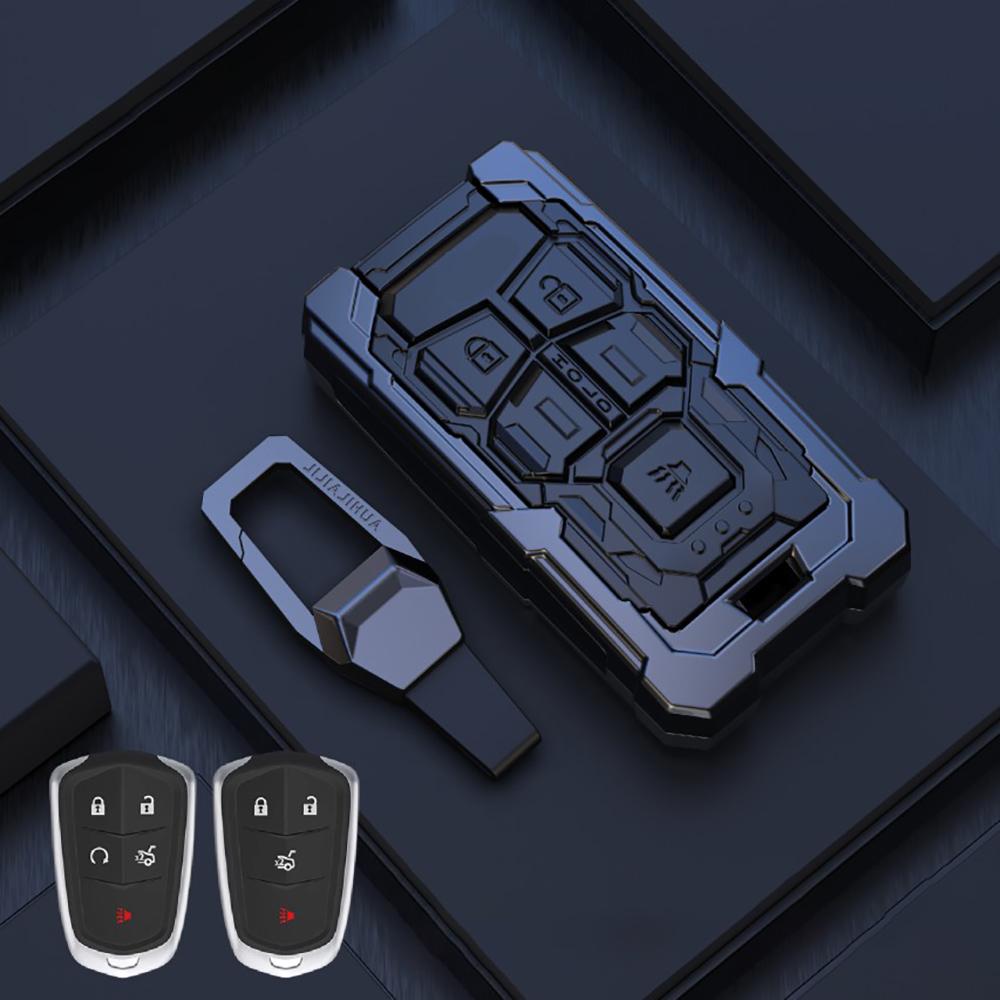 Zinc Alloy Car Key Case Shell For Cadillac Ats-L Xts Xt4 Xt5 Xt6 Cts Ct4 Ct5 Ct6 Ats 28T Srx Escalade Keychain Auto Accessories