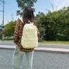 Middle School Student Schoolbag Women's Waterproof Solid Color Backpack
