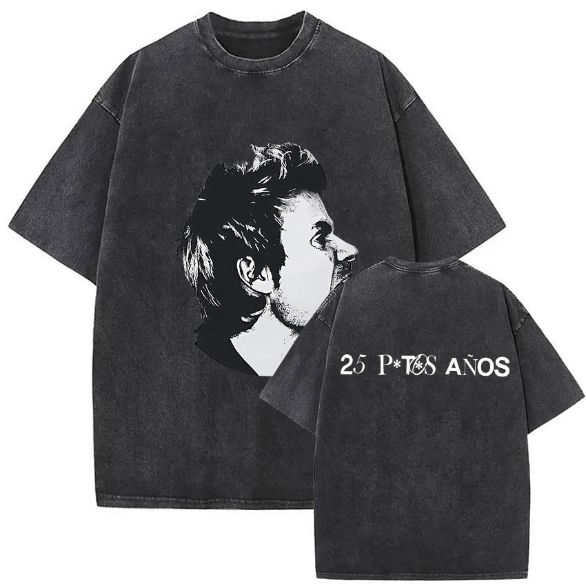 Rapper Dani Martin Lo Que Me De La Gana Tour Vintage Washed T Shirts Men Women Pop Fans Fashion Clothing Oversized Tshirt