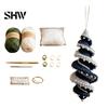 Relaxing Crafting Hobbies Christmas Ornament Crochet Kit, DIY Spiral Tree Starter Xmas Easy Craft Kits for Adults Kit Holiday Home Decoration,