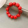 Acrylic Irregular Square Round Beaded Bracelets for Women Colorful Geometry Resin Bangles Simple Hand Jewelry Accessories