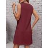 Vestido feminino plus size de verão estampado sem mangas gola redonda vestidos midi