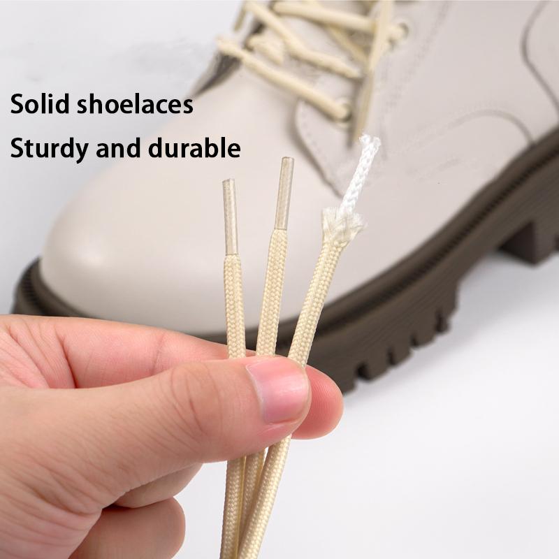 New Durable Unisex Outdoor Sports Laces Solid-Color Round Shoelaces High-quality Shoelace for Sneakers and Boots 1Pair/3Pair