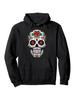 Day of the Dead Hoodie - Vibrant Skull & Floral Print