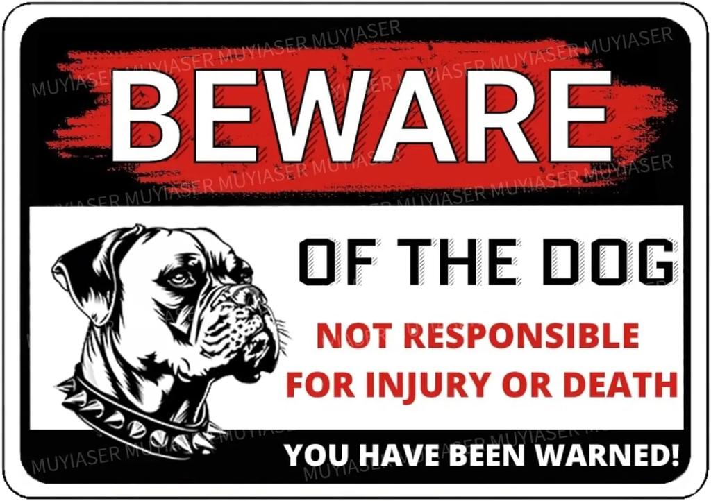 Beware of The Dog Rottweiler You Have Been Warned Aluminum Sign Outdoor Yard Warning Perfect for Fence Yard Home Dec