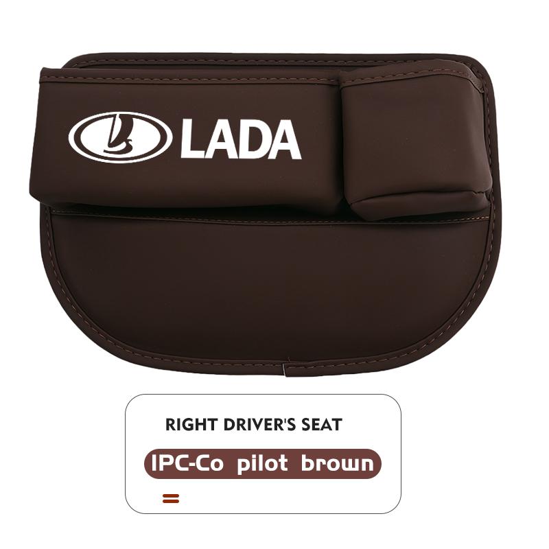 Car Logo Universal Seat Gap Slit Pocket Organizer Card Bottle Cups Holder For Lada Largus Priora Vesta Niva Samara Kalina 4x4 gfs9