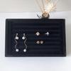 1Pcs Display Rack Plate Home Jewelry Necklace Small Storage Box Vintage Velvet Texture Ring Plate Women's Jewelry Earring