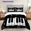 1PC Music, guitar Theme Bedding Quilt Set Quilt Cover Pillowcase Home Decoration Birthday Gift (1 * duvet cover + 9 * pillowcase, without core)