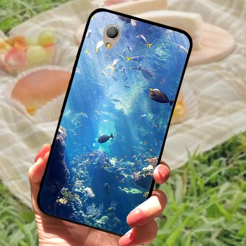 Alcatel 1 5033D Kılıf Kapağı Alcatel1 Silikon Yumuşak Mermer Siyah Tampon Funda Coque Alcatel 1 5033D 5033 5033A İçin Koruyucu