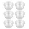 4 Inches 6pcs Cake Mould Non Stick Removable Base Round Cake Pan Set for Wedding Birthday Party