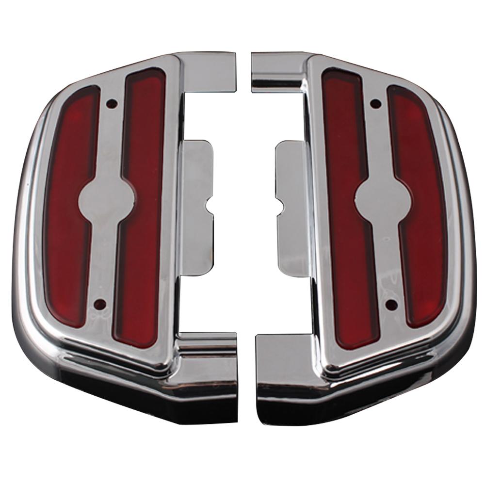 Motorcycle Accessory LED Light Rear Foot Rests Passenger Footboard Floorboard Covers For Harley Davidson Touring Glide Trike