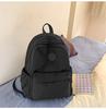 School bag Japanese simple solid color backpack light commuting large capacity student school bag casual versatile outdoor travel backpack
