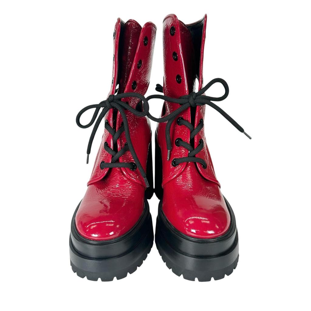AGL (39) Women Lace up Boots Red Model D262512