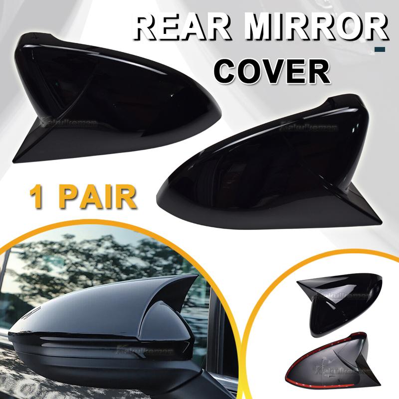 Side Rear View Mirror Cover Caps Signals For VW Golf MK7 7.5 Facelift TSI TDI GTI R GTD Glossy Black Mirror Case Car Accessories