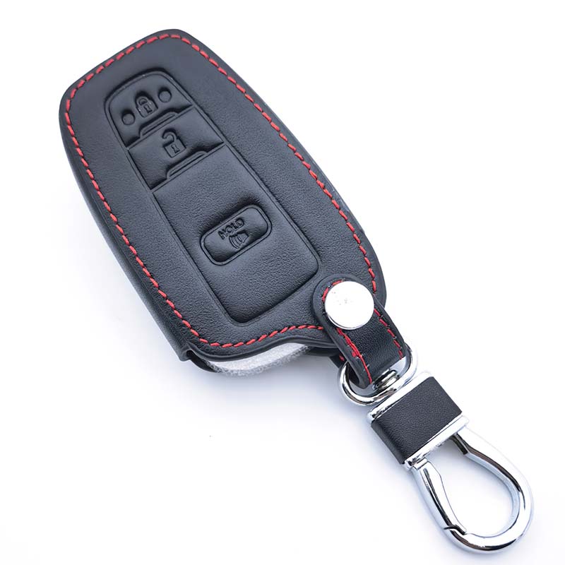 Leather Car Key Case Cover Shell For Toyota Chr Camry Corolla Rav4 Highlander C-Hr Prius Land Cruiser Prado Keychain Accessories