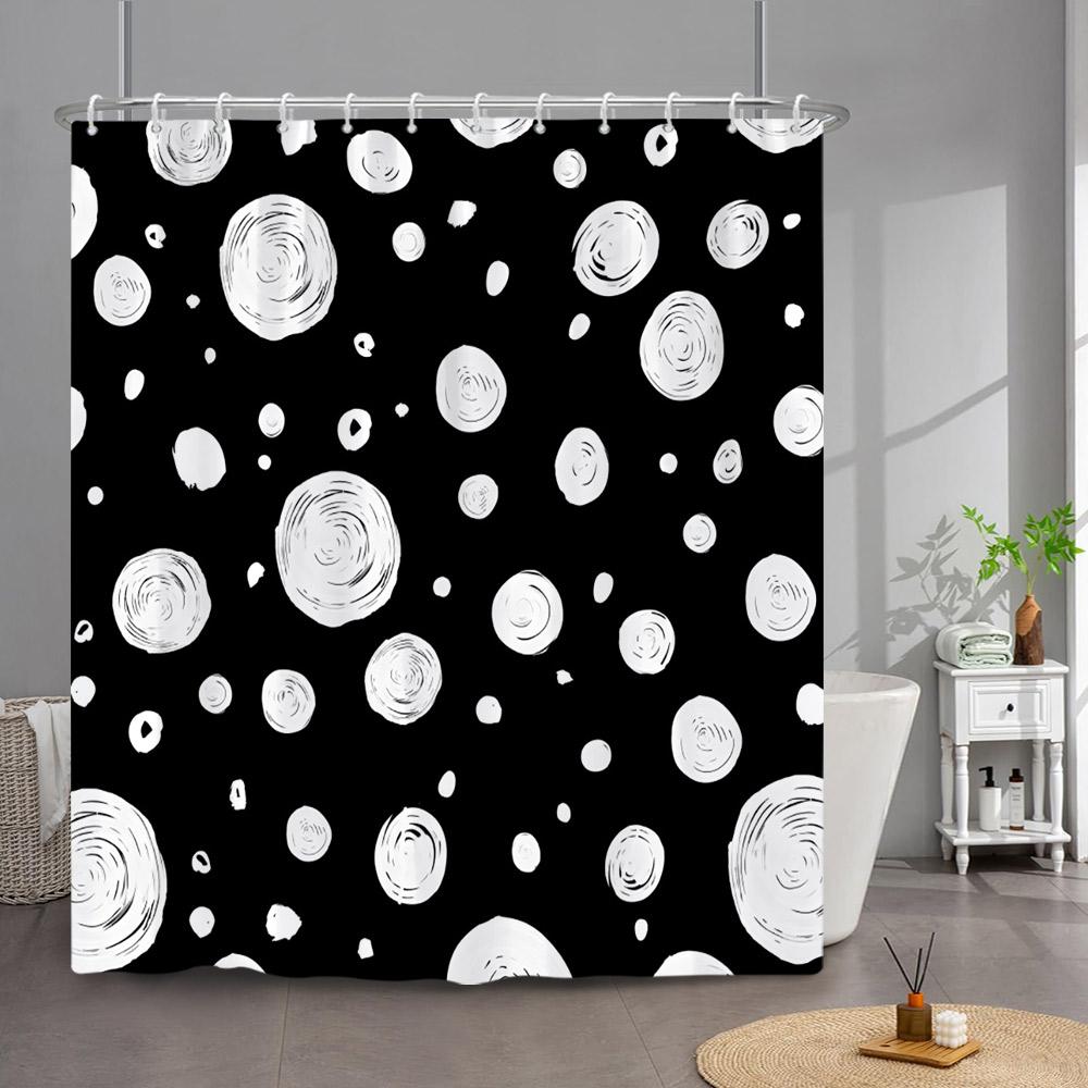 Simple Line Geometric Modelling Shower Curtain Modern Creative Art Home Bath Curtains Polyester Fabric Bathroom Decor With Hooks