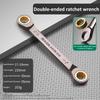 1PC Double Head Ring Ratchet Wrench 6-27mm Dual-use Fast Plum Blossom Ratchet Spanner for Bicycle Motorcycle Car Repair Tools