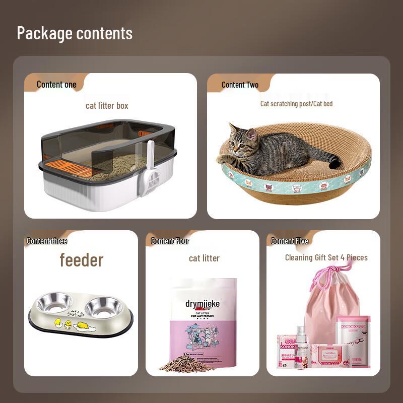 HELLOJOY Cat Owner Starter Kit 8-Piece Set