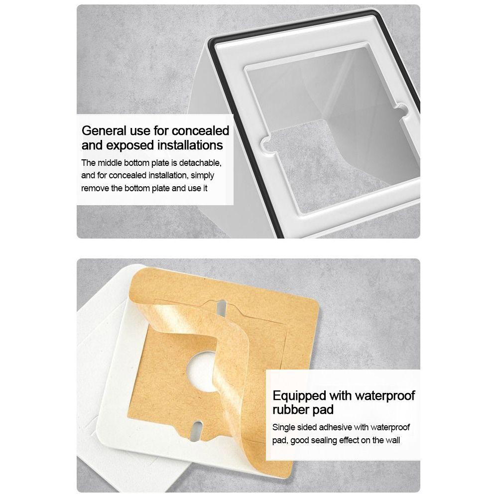 White Socket Waterproof Box Plastic Socket Protective Cover New Rainproof Cover  Outdoor