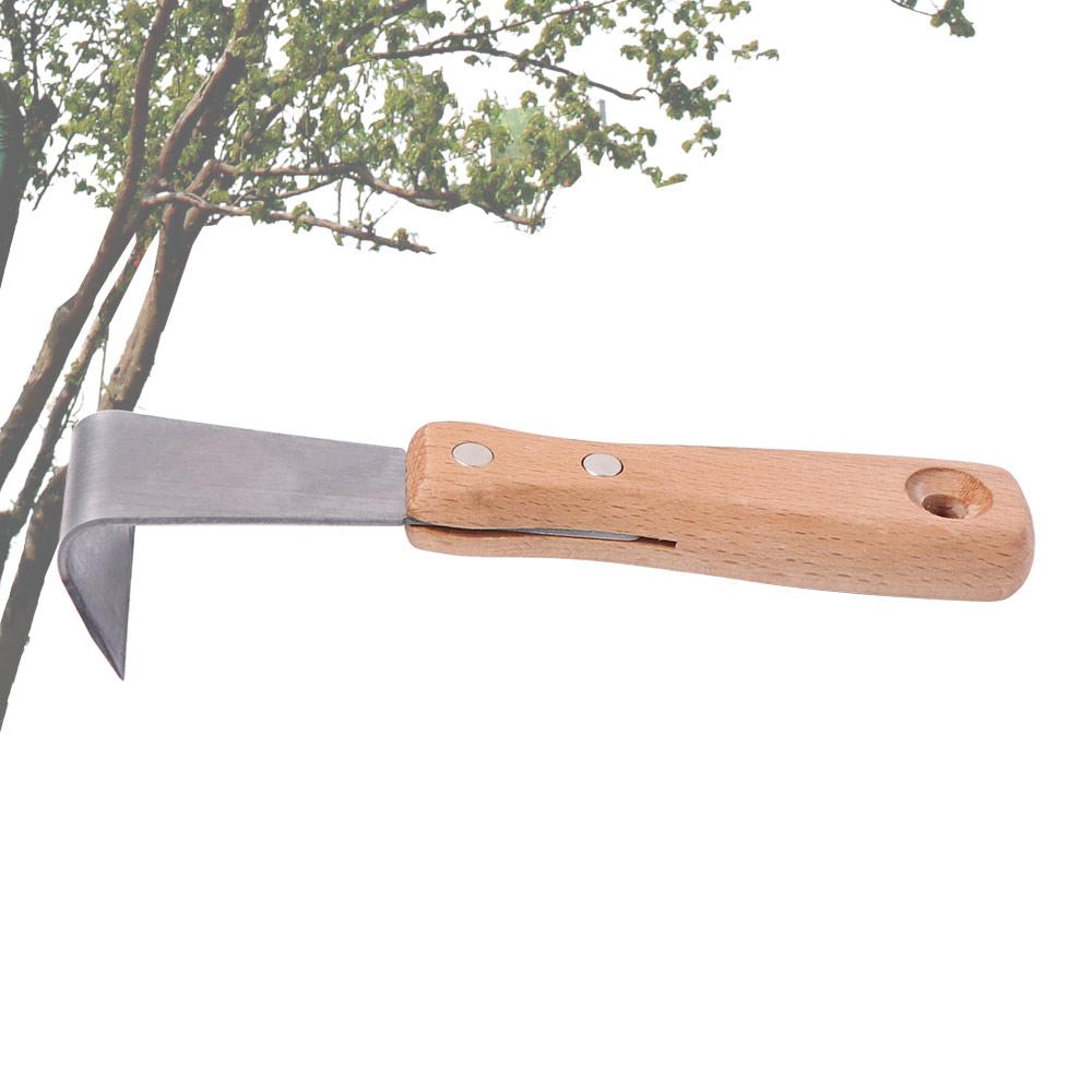 Wooden Handle Tree Bark Scraper Multifunctional Smooth Debarker Tree Bark Removal Tool Woodworking