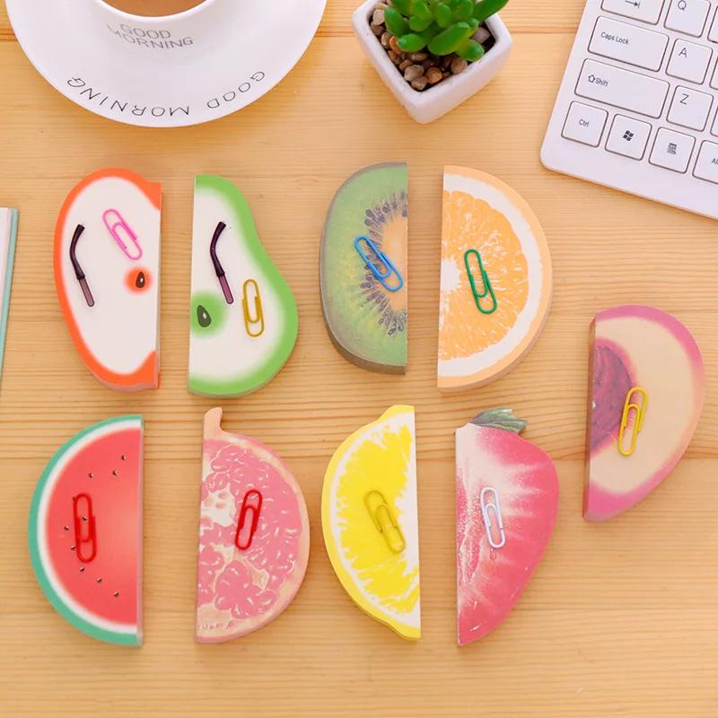 125 Page Fruit Shape Sticky Note Student Note Pads Sticker Planner Sticker Notepad Memo Pad School Office Supplies Apple Orange