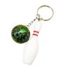 Creative Bowling Ball & Pin Pendant Keychain Stylish Blue Bowling Ball Keychain for Bag Decoration & Car Keyring Charm