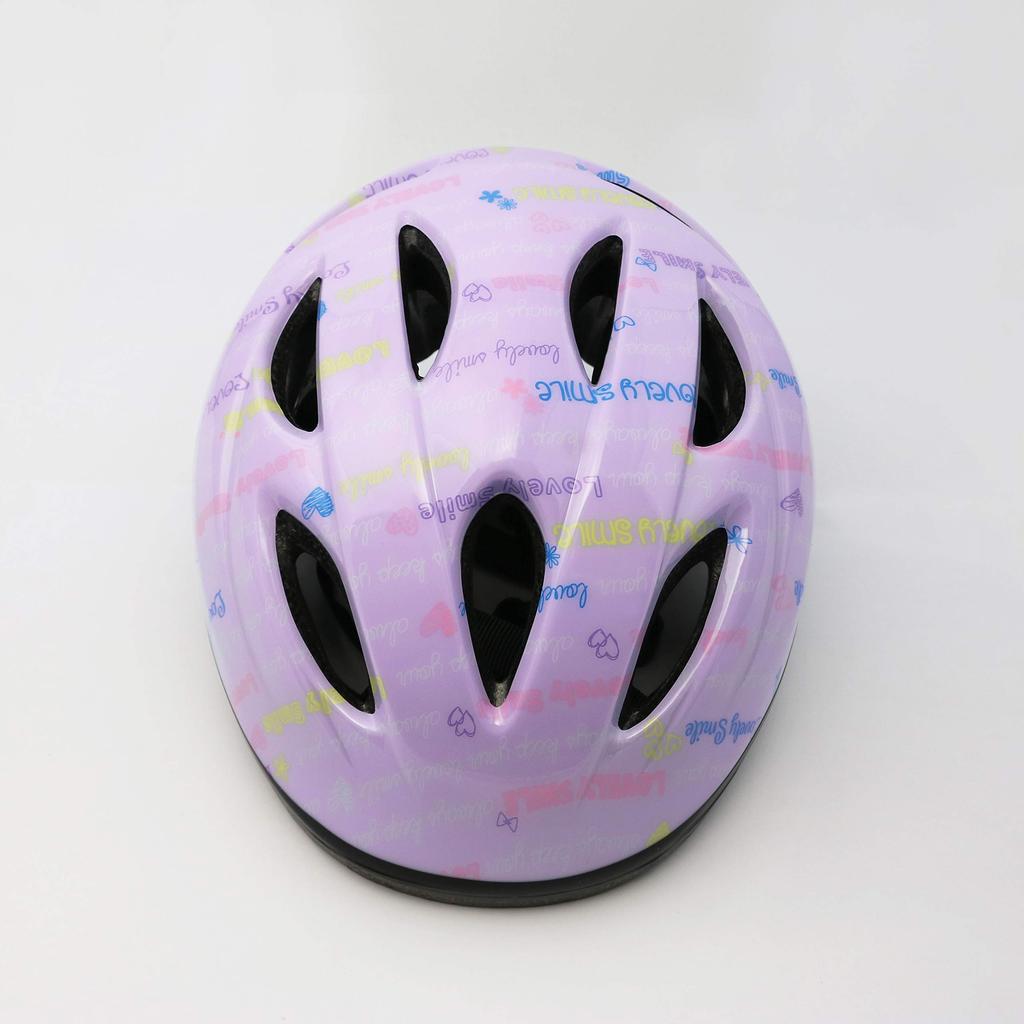 SAGISAKA Cyklistická prilba pre juniorov a fialová 46839 Deti, (Vzor smajlíka), 54-58cm,