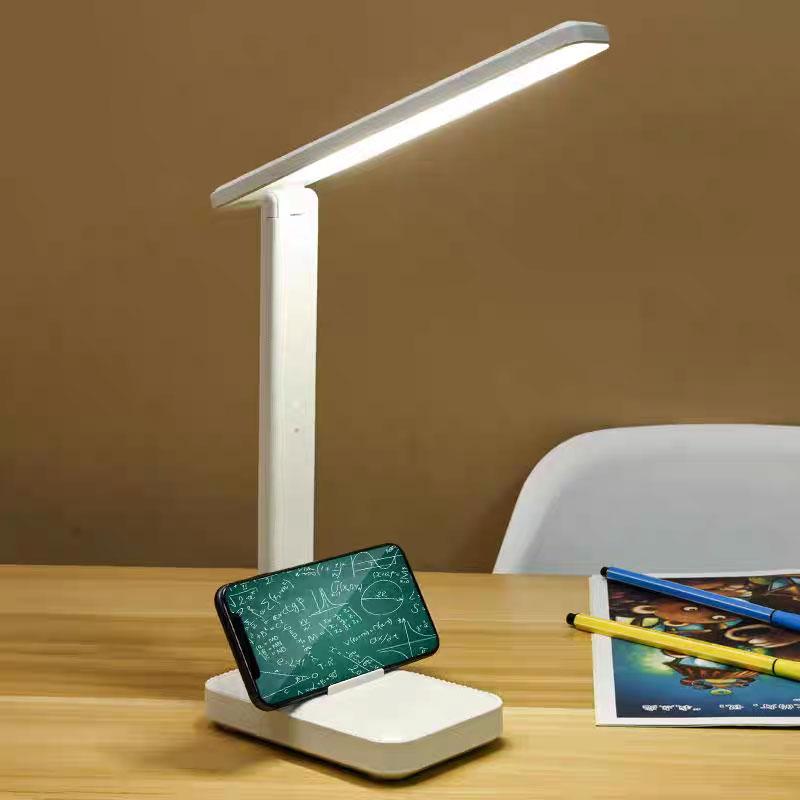 Student Dorm Reading Lamp Decoration LED Eye-Caring Study Desk Lamp Rechargeable Children's Eye Protection Bedroom Bedside Lamp