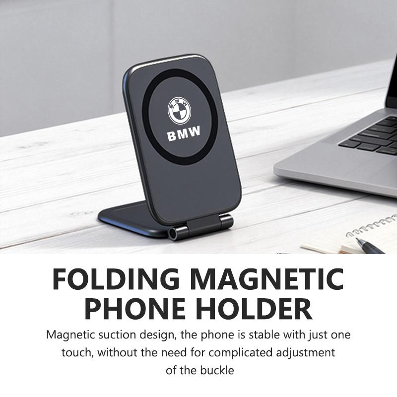 sfqjm4 Car Magnetic Phone Holder Foldable Anti-shake Navigation Phone Stand For BMW M Sport M2 M3 M4 M5 M6 E46 E90 E60 F10 F20 E87 X3