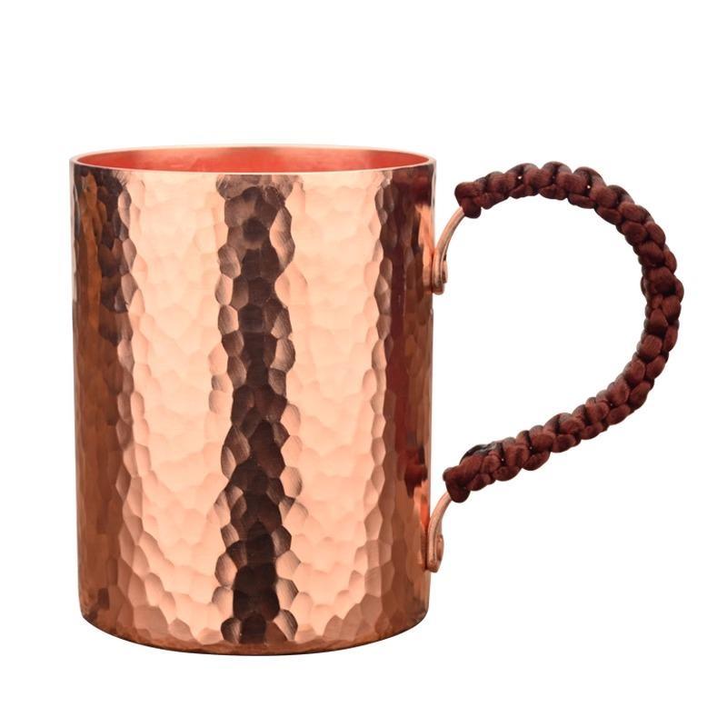 Kupfer Handgefertigt Gehämmert Gerade Kaffeetasse Wasserbecher Kupfer Teetasse Multifunktionelles Teegeschirr Handgefertigter Kupferwasserbecher