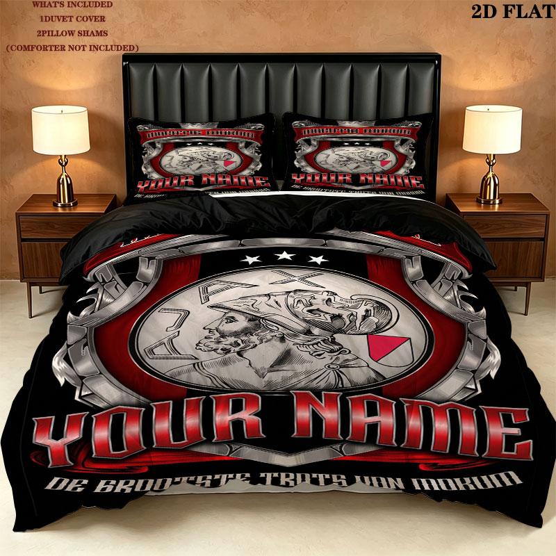 Custom Afc Ajax Bedding Quilt Set Quilt Cover Pillowcase Home Decoration Birthday Gift (1 * duvet cover + 2 * pillowcase, without core)
