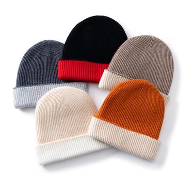 Heavy-duty Thickened Double-sided% Cashmere Hat Warm Knitted Ear Protectors Unisex Cashmere Hat Spot