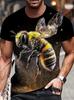 Y2k New Bee Grafik T-Shirt Herren Damen Sommer Lässig Trendy Kurzarm T-Shirts 3D-Druck Tierkleidung Harajuku Kinder Streetwear