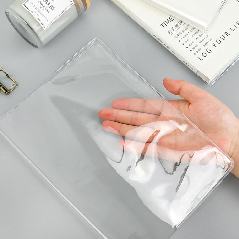 Transparent PVC Book Sleeve A6/A5 BooK Cover Binder Notebook Cover Waterproof Fit For Most Planner Binder Scrapbook Cover