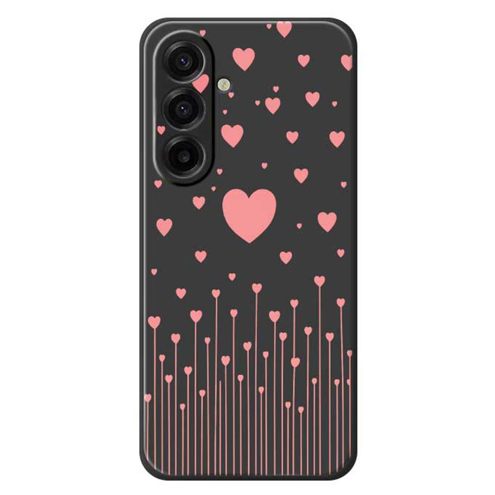 For Samsung Galaxy A17 5G Case Pink Love Pattern Printing Straight Edge TPU Phone Back Cover